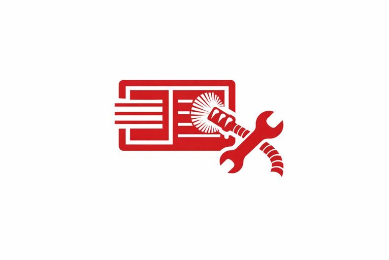 Air duct cleaning and repair icon showing HVAC duct, brush, and maintenance tool in Indiana